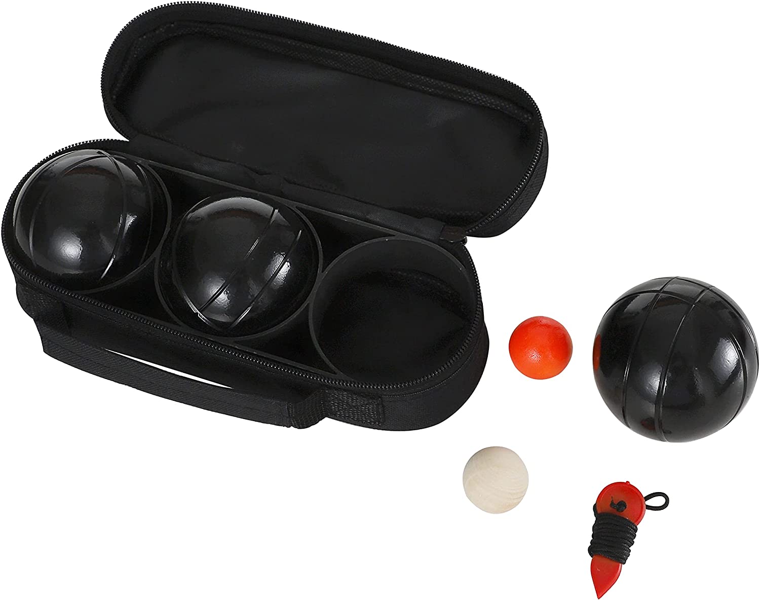 Boules Petanque Bowls Set Luxury Polished Black