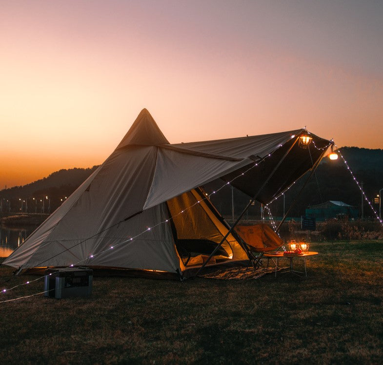 Deluxe Pyramid Tipi With Awning